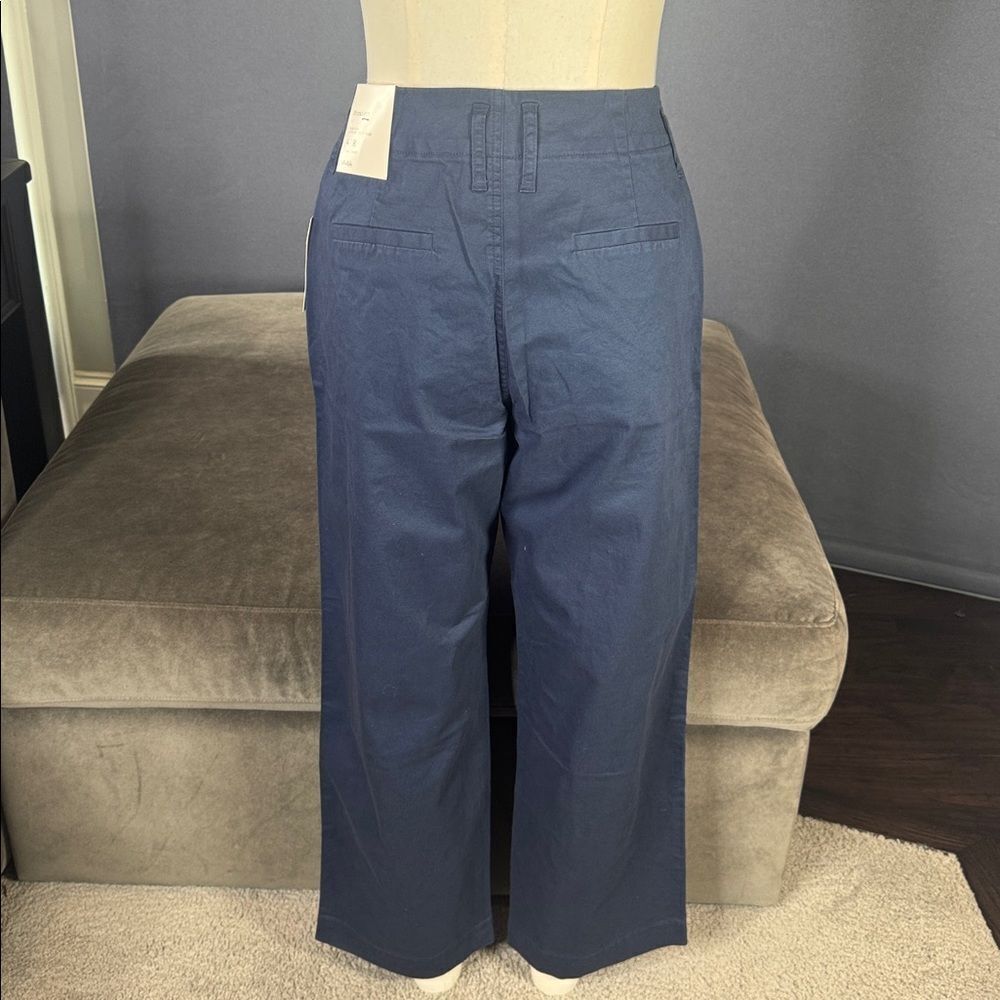 Women’s Navy Blue Straight Leg High Rise Office Casual Pants a new day 4R NEW - Picture 6 of 14